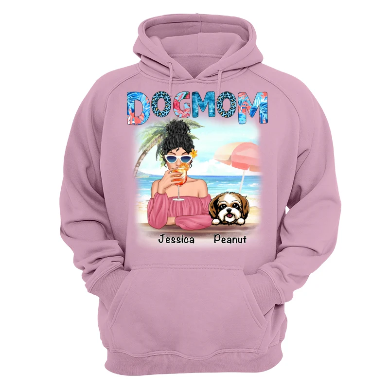 Dog Mom Summer Patterned Personalized Shirt - Image 13