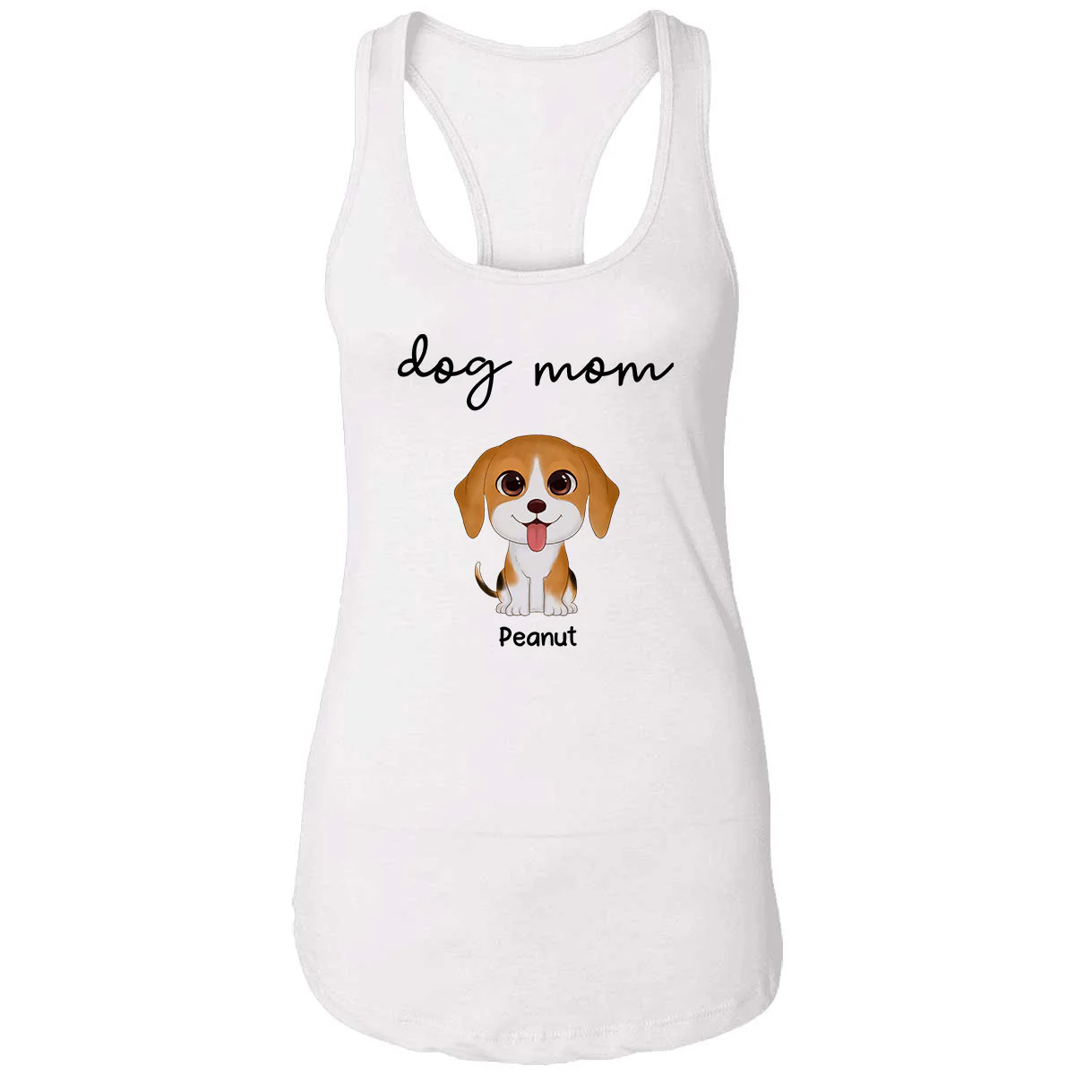 TRENDINGCUSTOM Dog Mom Watercolor Cute Dogs Personalized Tank Top Shirt