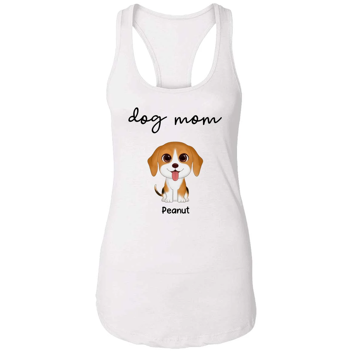 TRENDINGCUSTOM Dog Mom Watercolor Cute Dogs Personalized Tank Top Shirt - Image 5