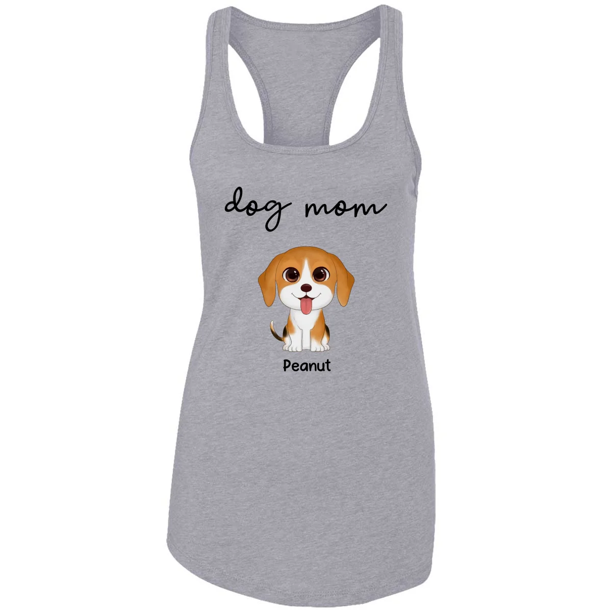 TRENDINGCUSTOM Dog Mom Watercolor Cute Dogs Personalized Tank Top Shirt - Image 6