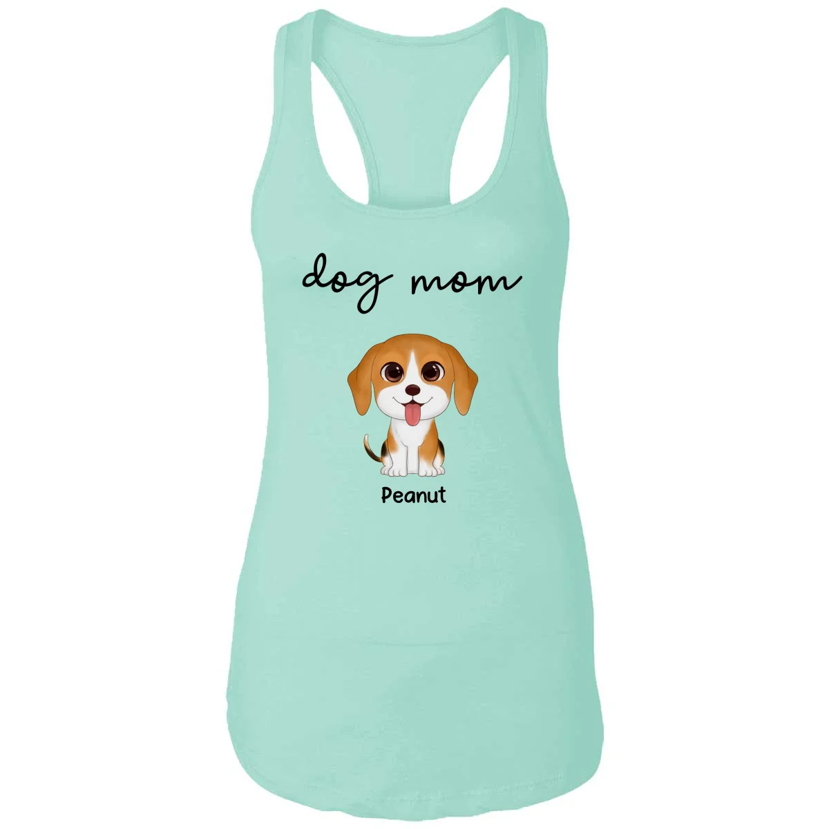TRENDINGCUSTOM Dog Mom Watercolor Cute Dogs Personalized Tank Top Shirt - Image 7