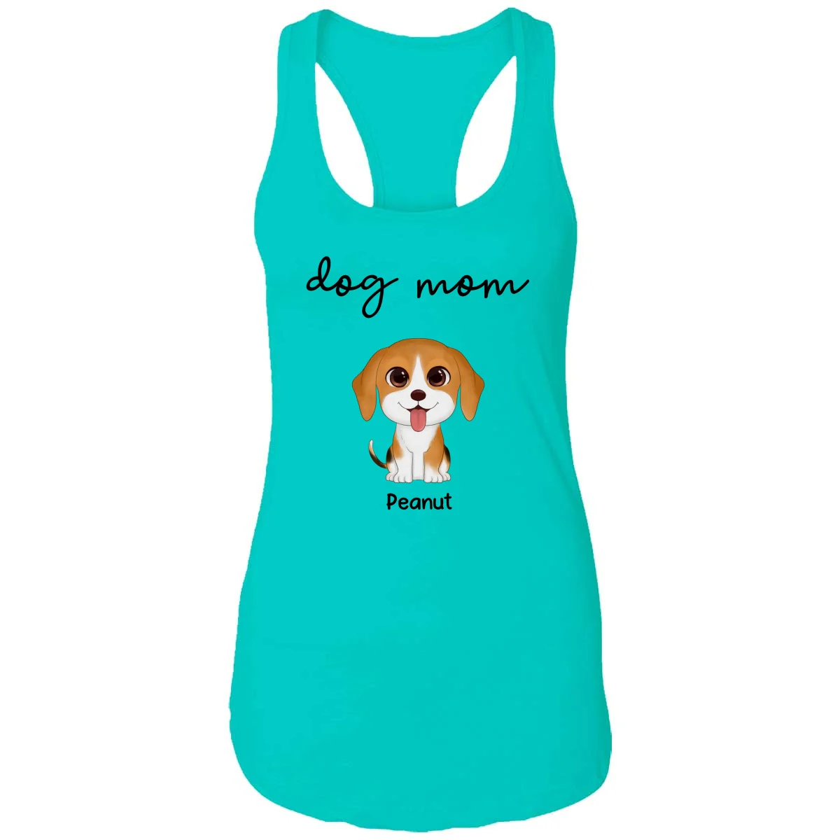 TRENDINGCUSTOM Dog Mom Watercolor Cute Dogs Personalized Tank Top Shirt - Image 8