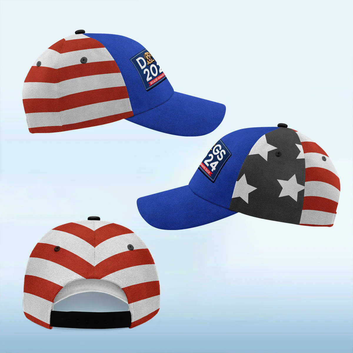Dogs 2024 Because Humans Suck, Personalized Classic Cap - Image 4