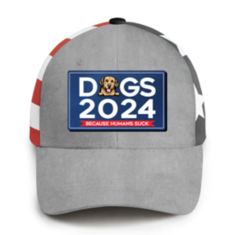 Dogs 2024 Because Humans Suck, Personalized Classic Cap - Image 9
