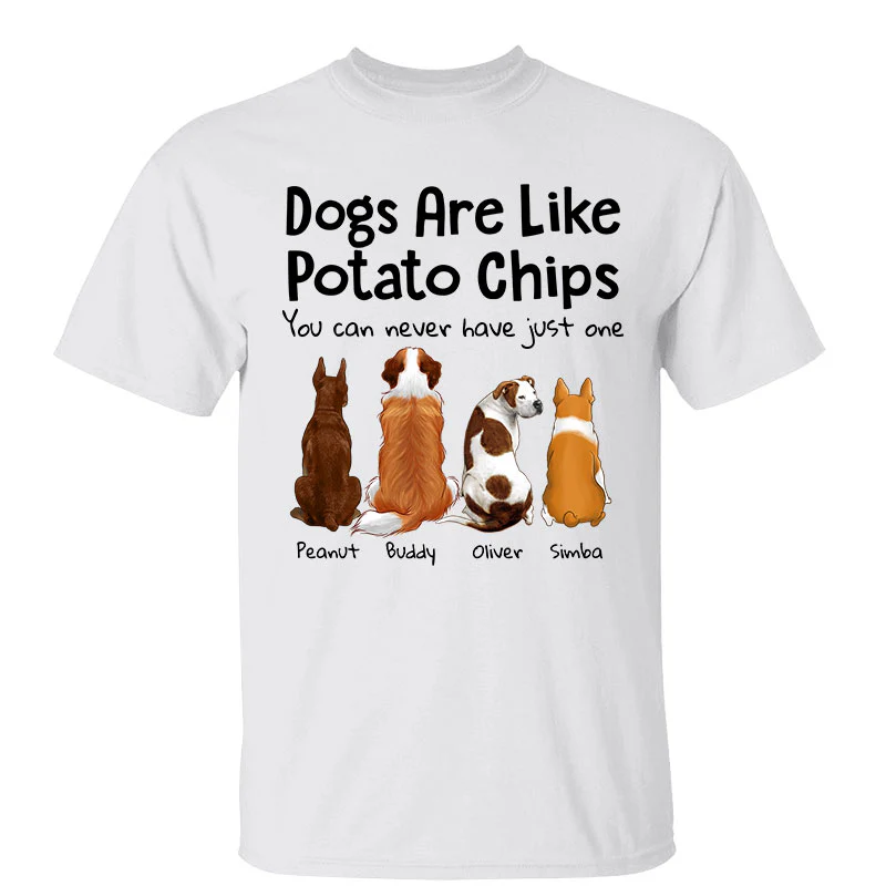 Dogs Cats Like Potato Chips Dog Cat Back View Pet Love Gift Personalized Shirt