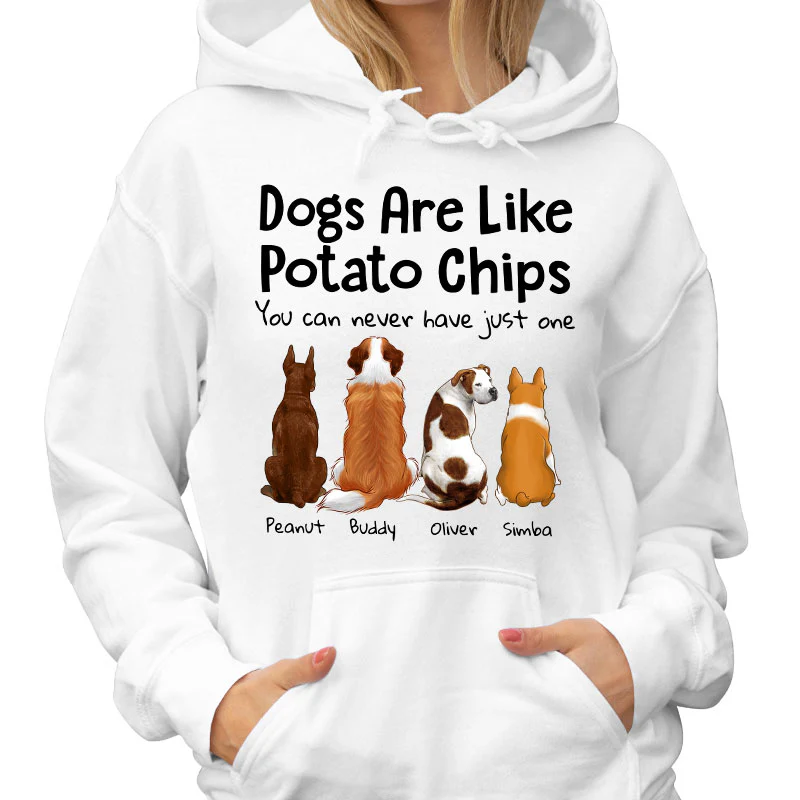 Dogs Cats Like Potato Chips Dog Cat Back View Pet Love Gift Personalized Shirt - Image 4