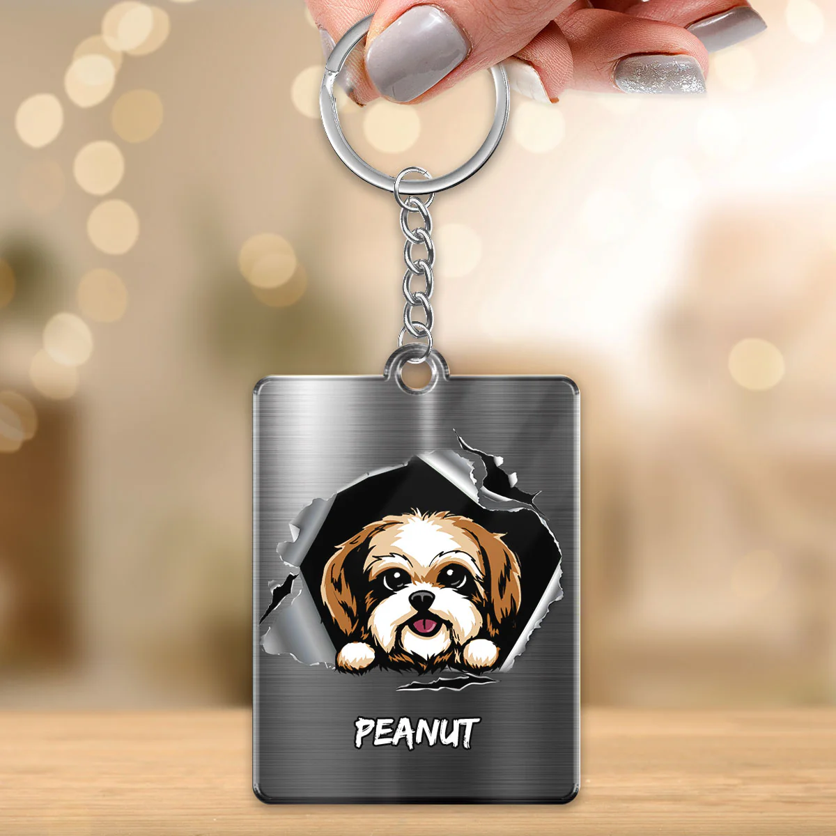 Dogs Scratch Personalized Acrylic Keychain