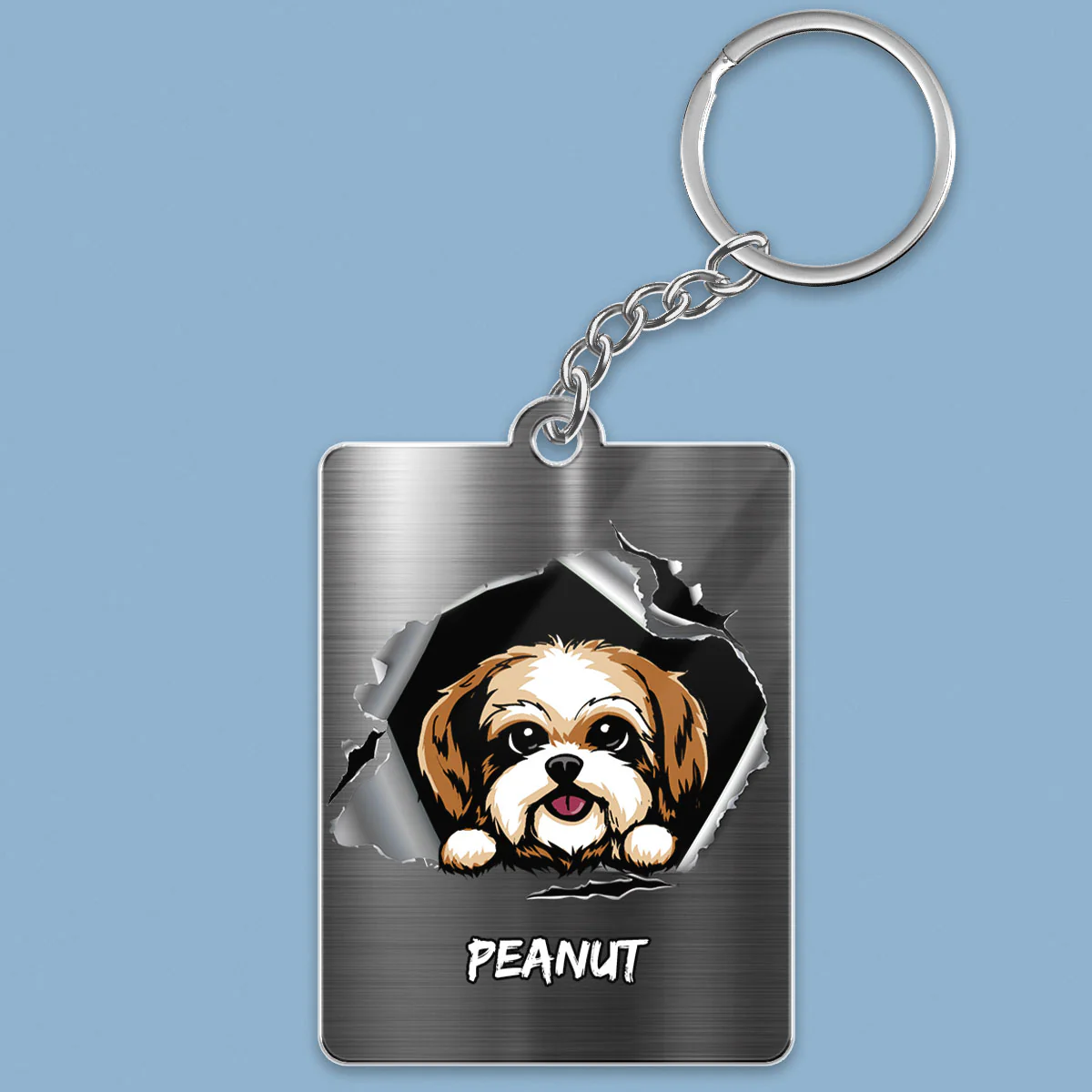 Dogs Scratch Personalized Acrylic Keychain - Image 2