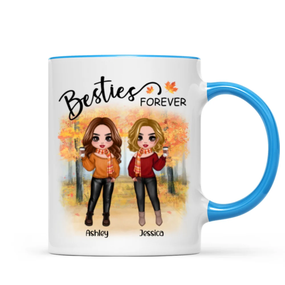 Doll Best Friends Besties Standing Fall Season Personalized Mug (11oz) - Image 5