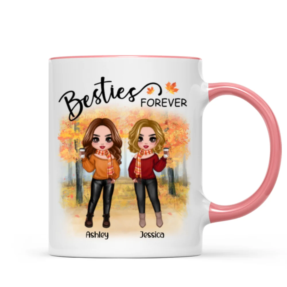 Doll Best Friends Besties Standing Fall Season Personalized Mug (11oz) - Image 6