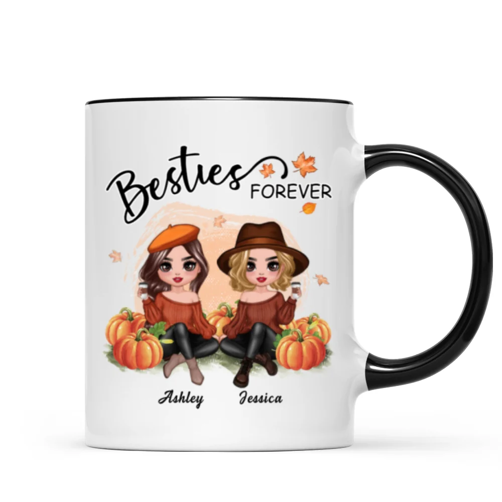 Doll Best Friends In The Pumpkin Patch Personalized Mug - Image 2