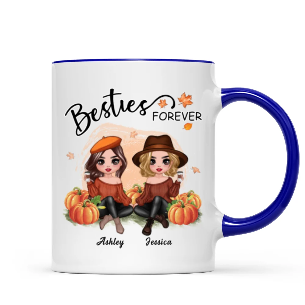 Doll Best Friends In The Pumpkin Patch Personalized Mug - Image 3