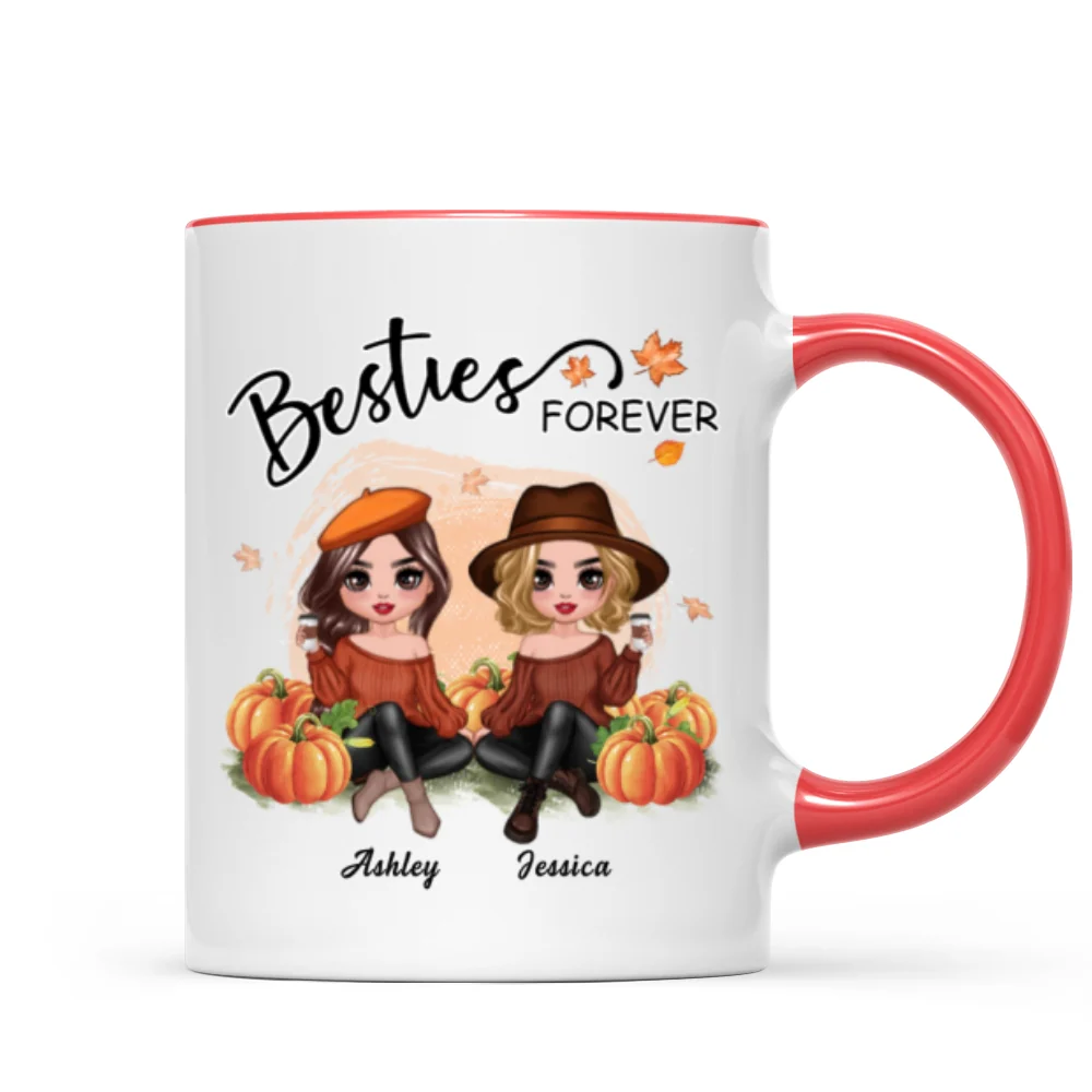 Doll Best Friends In The Pumpkin Patch Personalized Mug - Image 4
