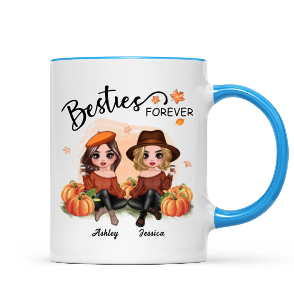 Doll Best Friends In The Pumpkin Patch Personalized Mug - Image 5