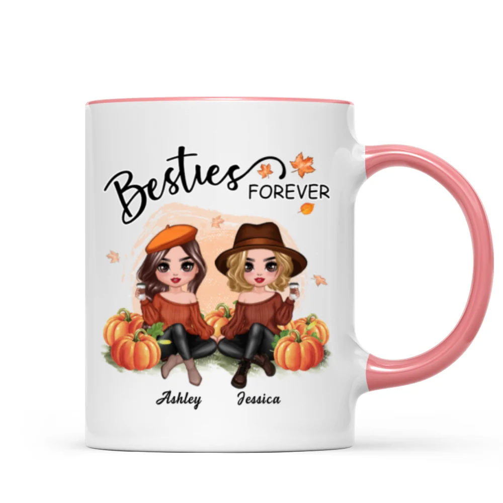 Doll Best Friends In The Pumpkin Patch Personalized Mug - Image 6