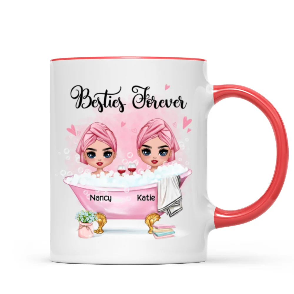 Doll Besties Sisters In The Bathtub Personalized Mug - Image 7