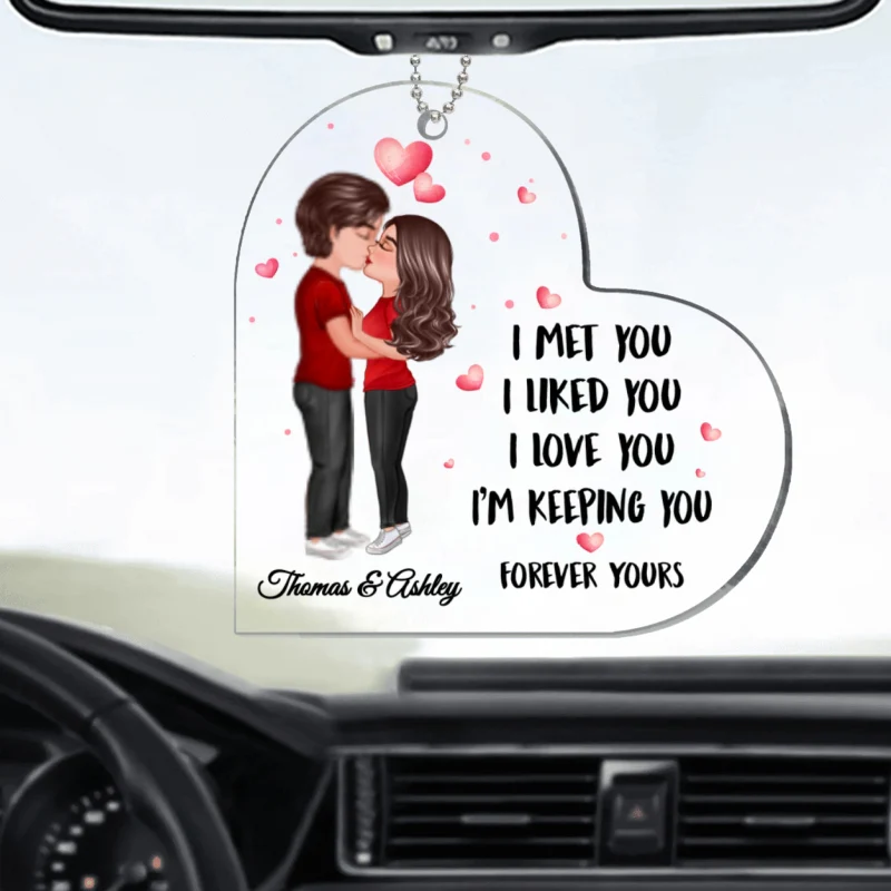 Doll Couple Kissing Together Since Personalized Acrylic Ornament - Anniversary Gift For Couple - Gift For Him, Gift For Her - Image 4