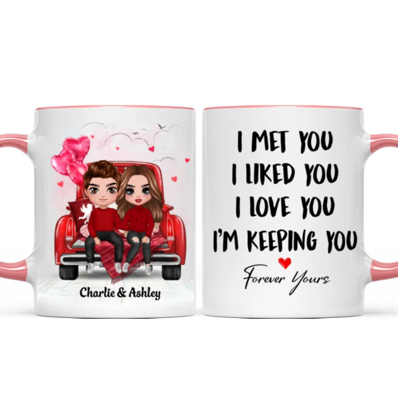 Doll Couple On Truck Valentine‘s Day Gift For Him For Her Personalized Mug - Image 10