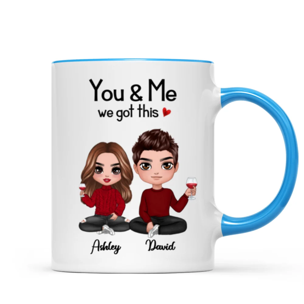 Doll Couple Sitting Gift For Him Gift For Her Personalized Mug - Image 8