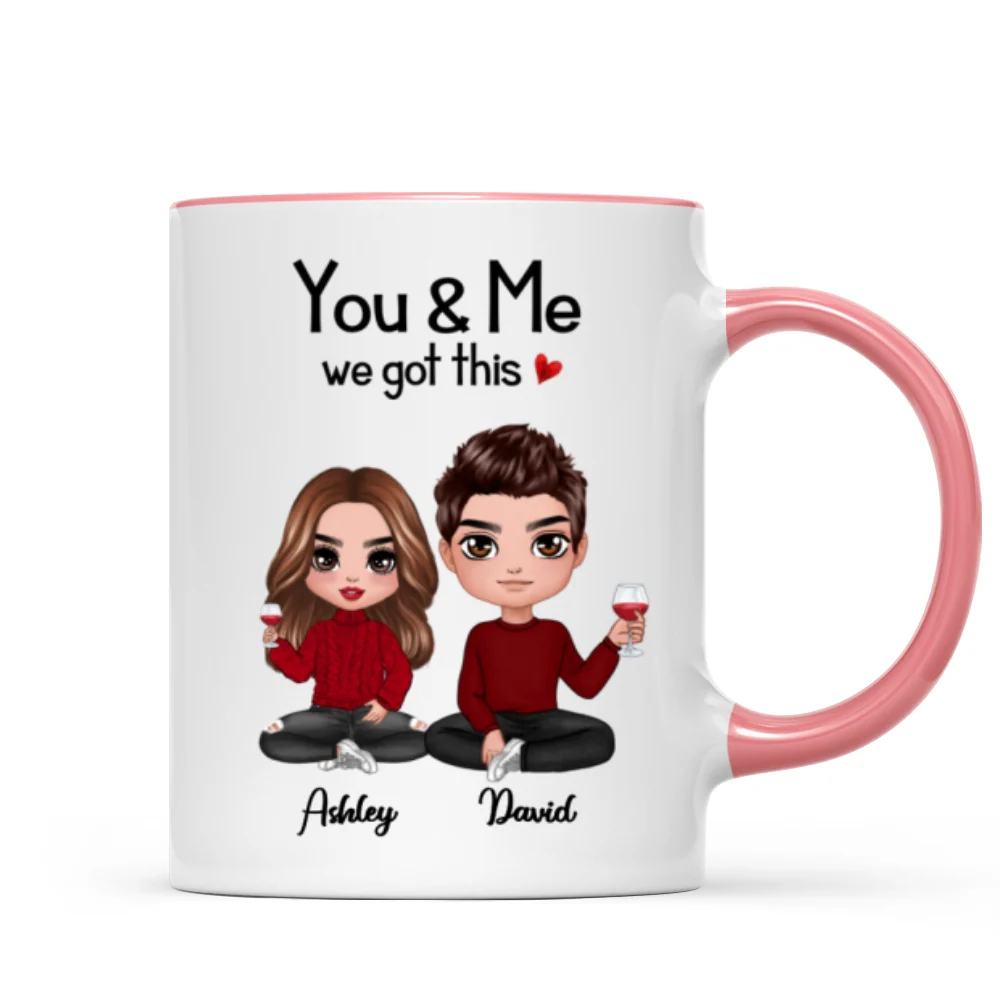 Doll Couple Sitting Gift For Him Gift For Her Personalized Mug - Image 9