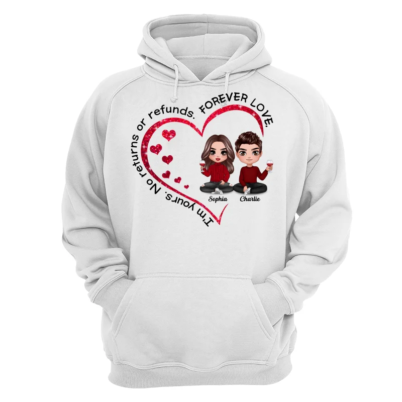 Doll Couple Sitting Inside Heart Valentine‘s Day Gift Personalized Shirt - Image 13