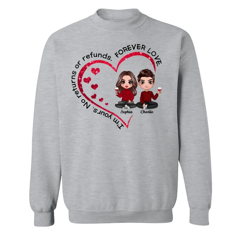 Doll Couple Sitting Inside Heart Valentine‘s Day Gift Personalized Shirt - Image 18