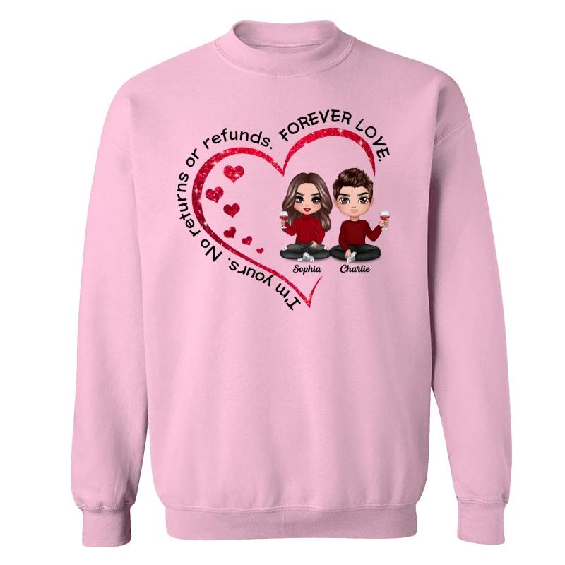 Doll Couple Sitting Inside Heart Valentine‘s Day Gift Personalized Shirt - Image 19
