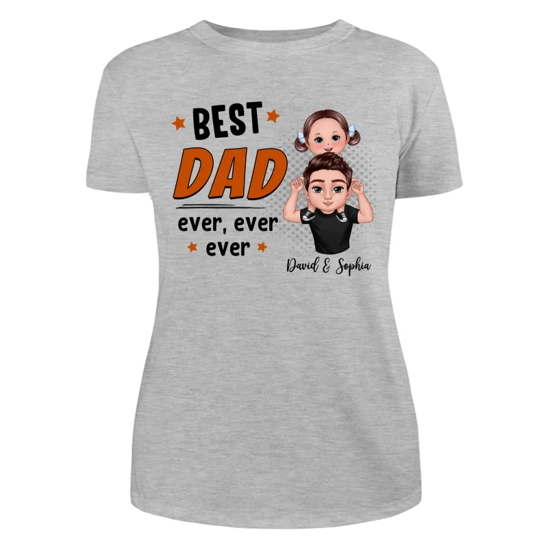 Doll Dad And Kid Piggyback This Dad Belongs To Doll Kids Personalized Shirt - Image 10