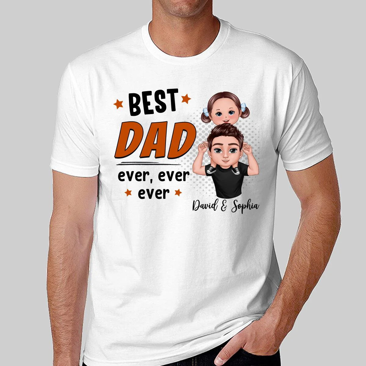 Doll Dad And Kid Piggyback This Dad Belongs To Doll Kids Personalized Shirt - Image 2