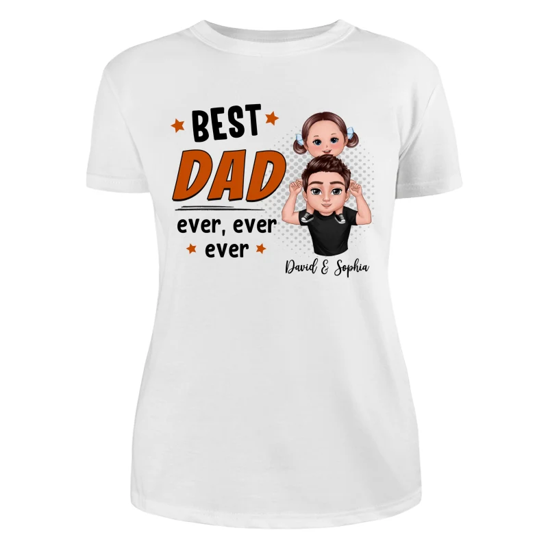Doll Dad And Kid Piggyback This Dad Belongs To Doll Kids Personalized Shirt - Image 9