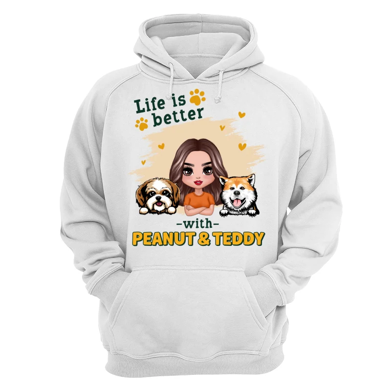Doll Dog Mom Life Is Better With Dogs Personalized Shirt - Image 13