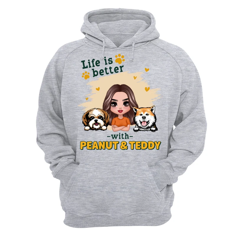 Doll Dog Mom Life Is Better With Dogs Personalized Shirt - Image 14