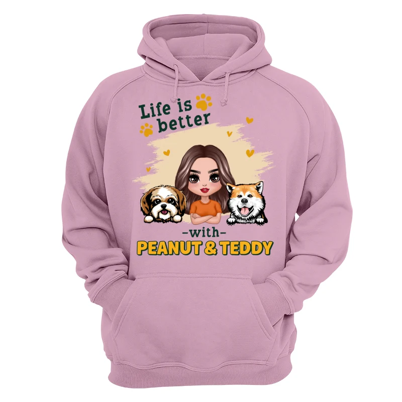 Doll Dog Mom Life Is Better With Dogs Personalized Shirt - Image 15