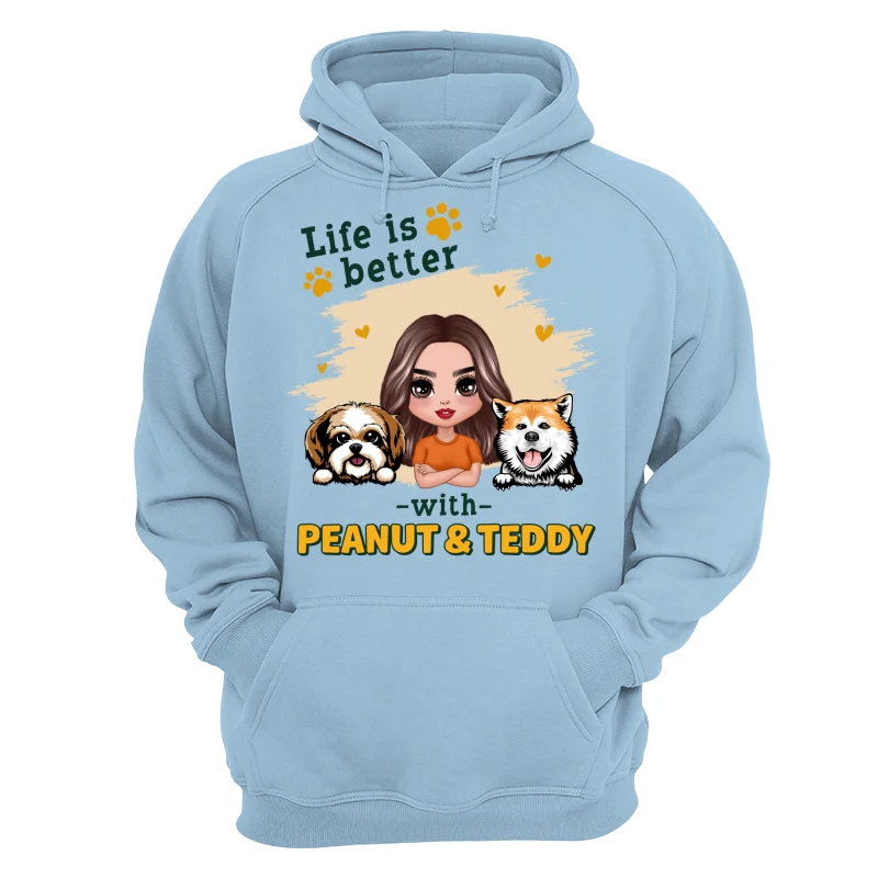 Doll Dog Mom Life Is Better With Dogs Personalized Shirt - Image 16