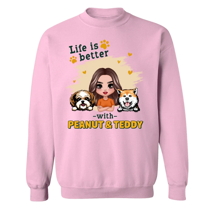 Doll Dog Mom Life Is Better With Dogs Personalized Shirt - Image 19