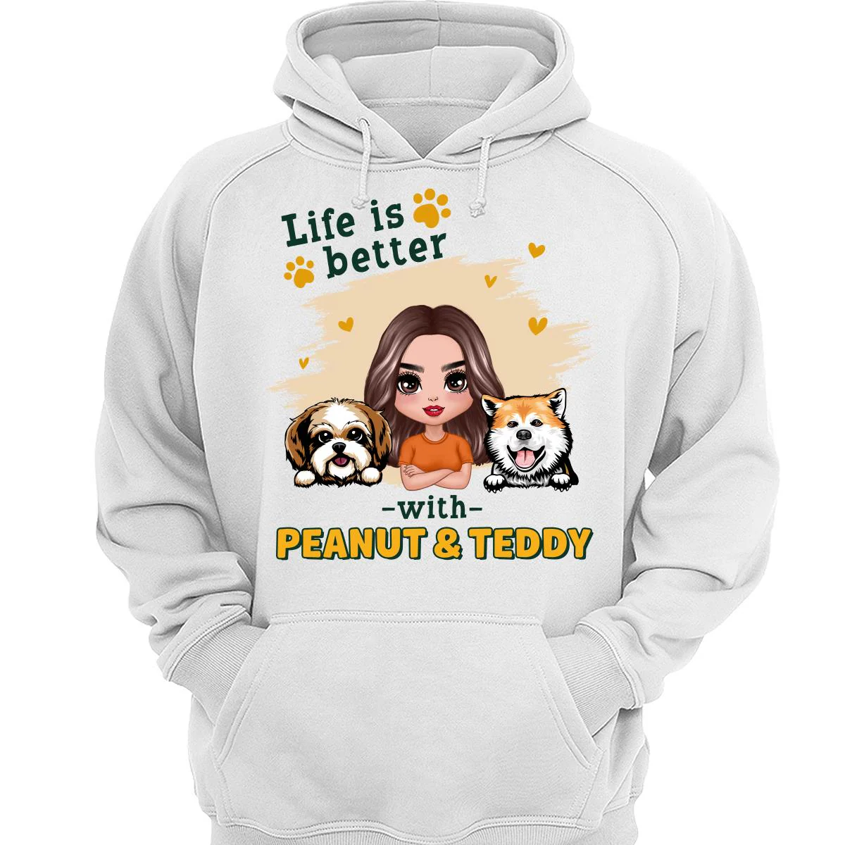 Doll Dog Mom Life Is Better With Dogs Personalized Shirt - Image 3