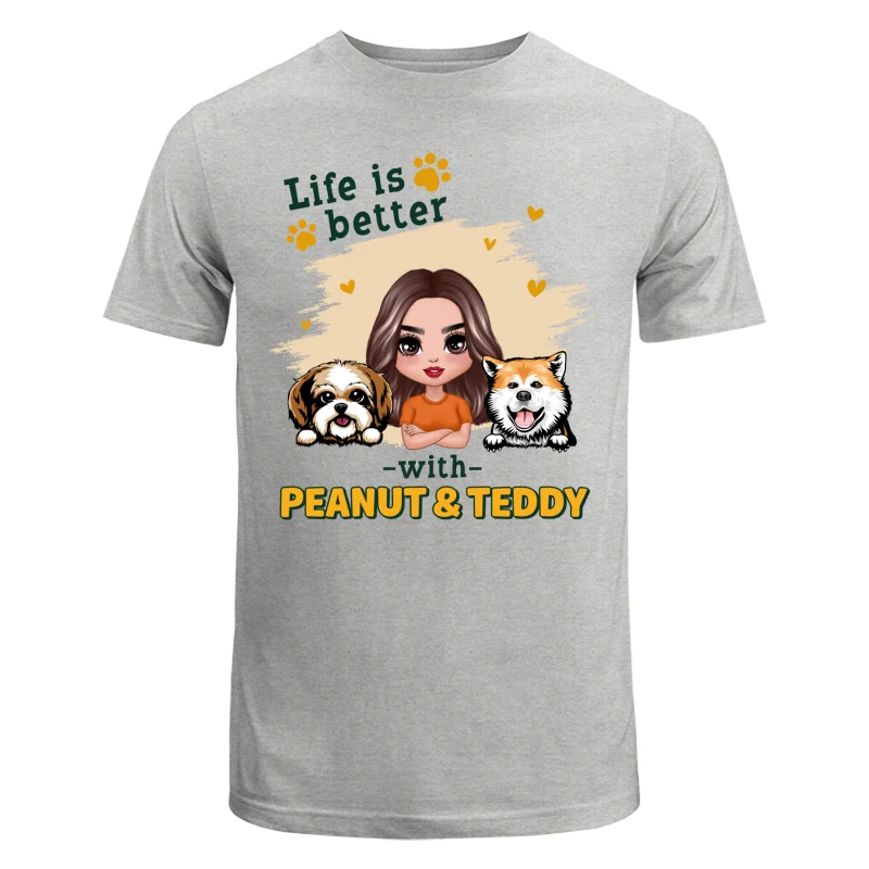Doll Dog Mom Life Is Better With Dogs Personalized Shirt - Image 6