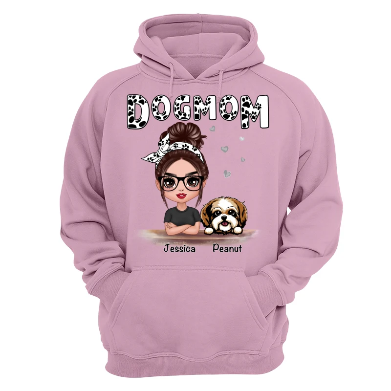 Doll Dog Mom Paw Pattern Personalized Shirt - Image 15