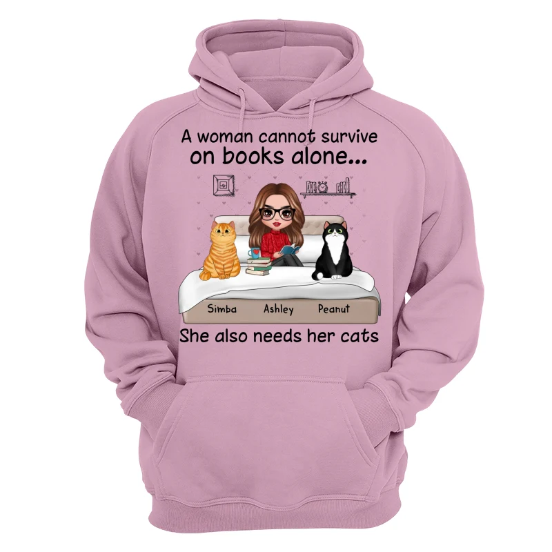 Doll Girl Reading Books On Bed With Cats Personalized Shirt - Image 15