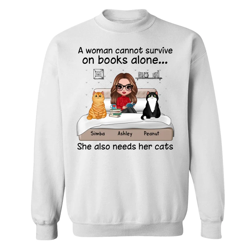 Doll Girl Reading Books On Bed With Cats Personalized Shirt - Image 17