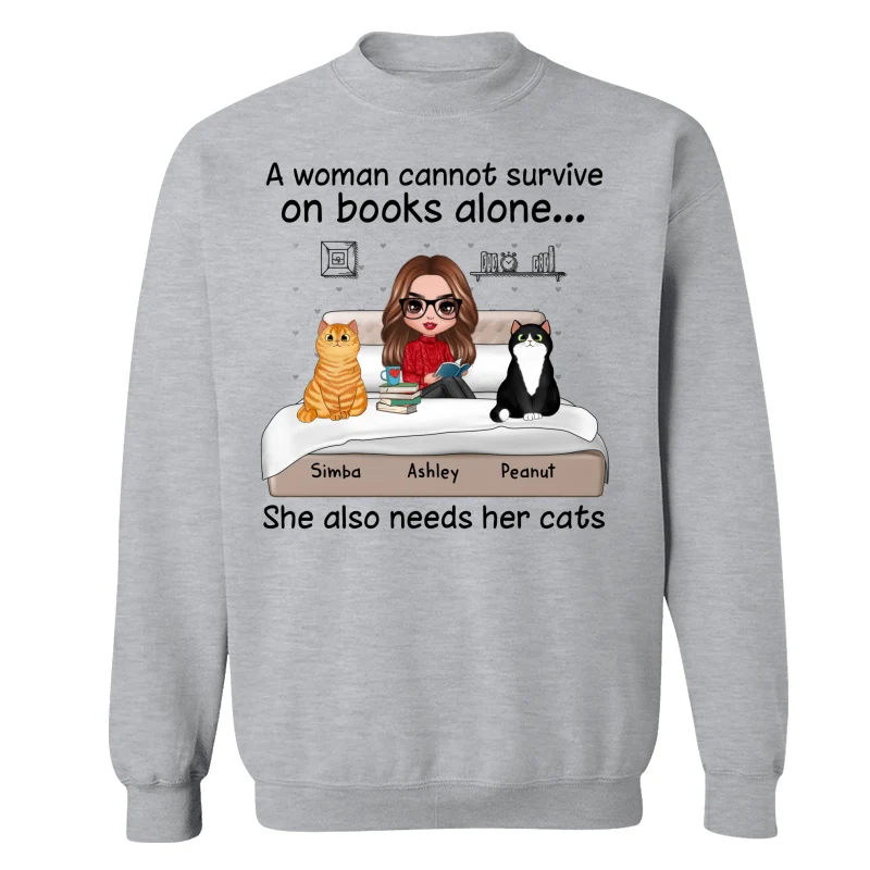 Doll Girl Reading Books On Bed With Cats Personalized Shirt - Image 18