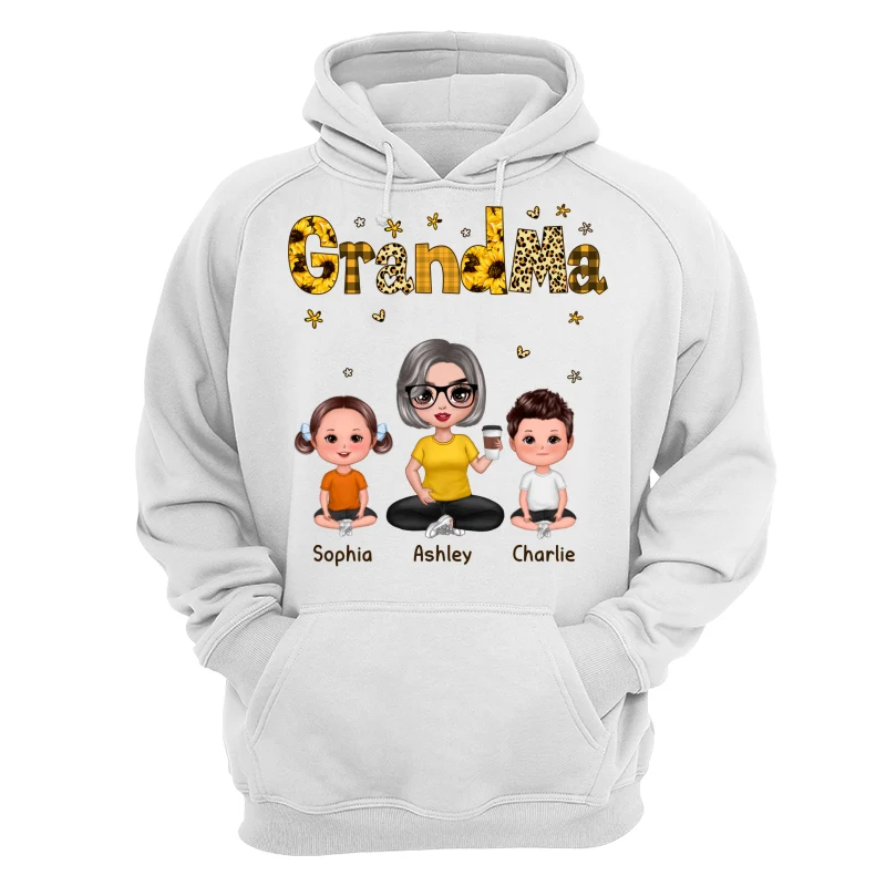 Doll Grandma Grankids Yellow Pattern Personalized Shirt - Image 13