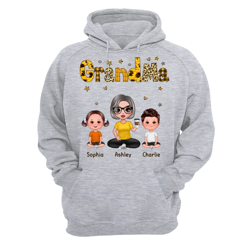 Doll Grandma Grankids Yellow Pattern Personalized Shirt - Image 14