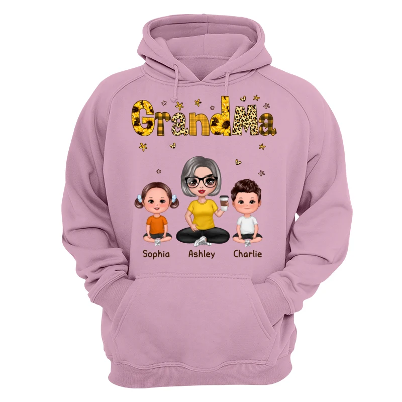 Doll Grandma Grankids Yellow Pattern Personalized Shirt - Image 15