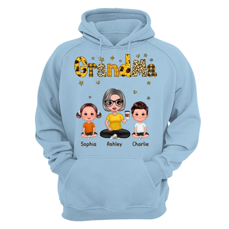 Doll Grandma Grankids Yellow Pattern Personalized Shirt - Image 16