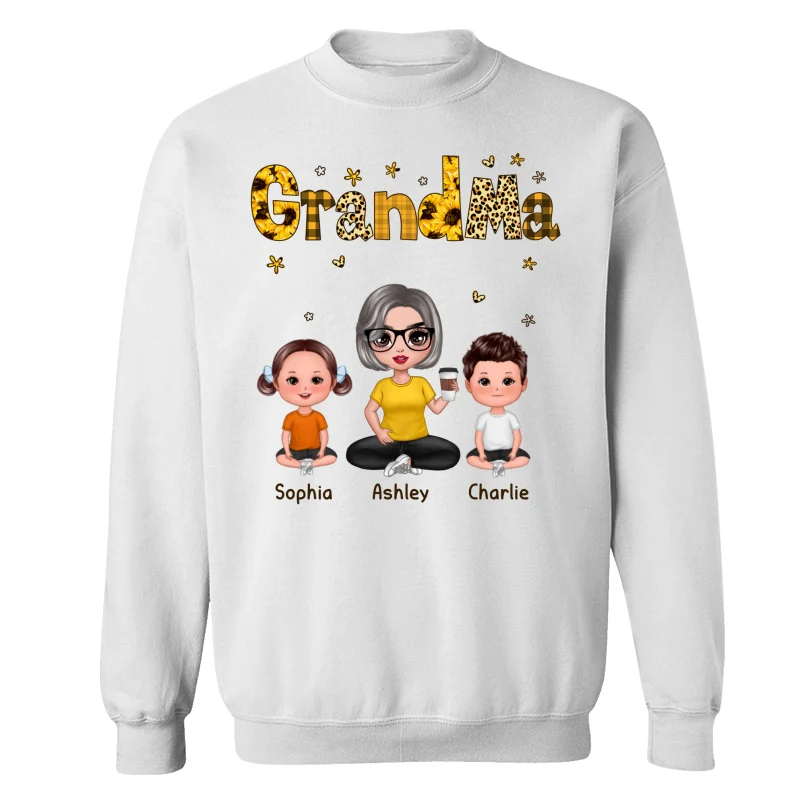 Doll Grandma Grankids Yellow Pattern Personalized Shirt - Image 17