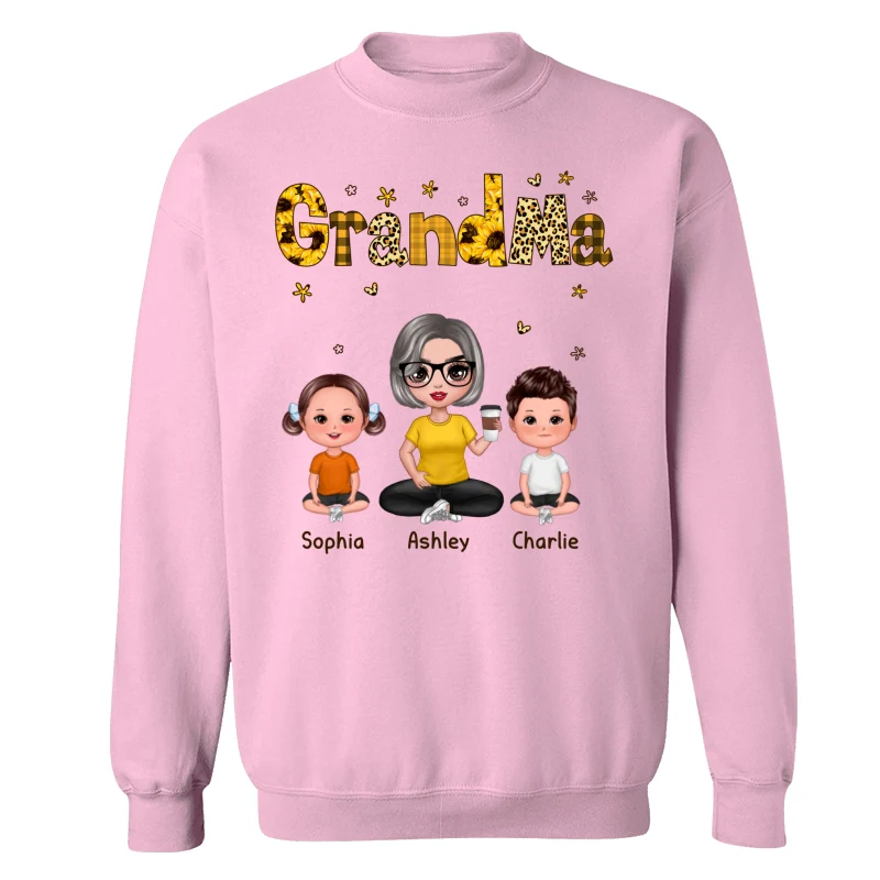 Doll Grandma Grankids Yellow Pattern Personalized Shirt - Image 19