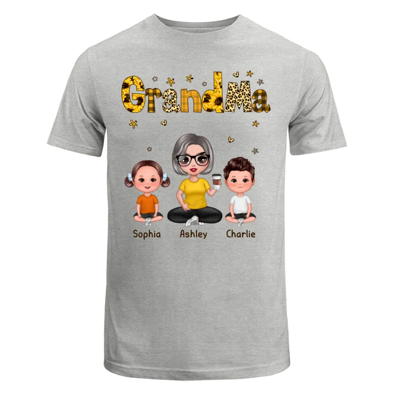 Doll Grandma Grankids Yellow Pattern Personalized Shirt - Image 6