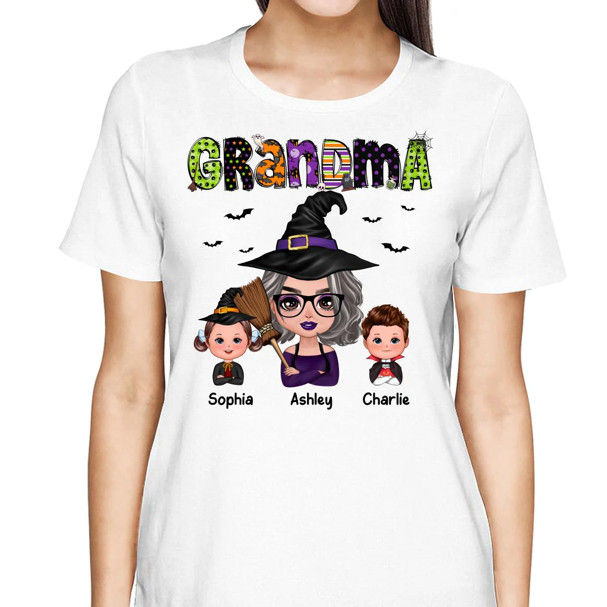 Doll Grandma Halloween Pattern Personalized Shirt - Image 2