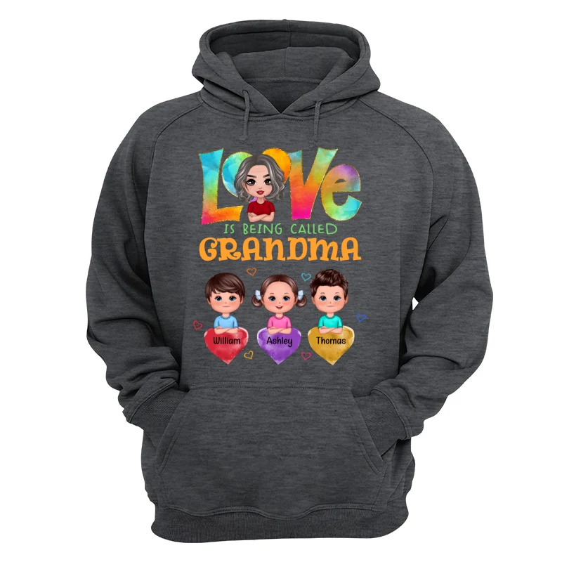 Doll Grandma With Grandkids Colorful Pattern Love Is Being Call Grandma Personalized Shirt - Image 10